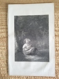 THE LITTLE PET.VTG 1867 10" x 6.5" STEEL ENGRAVING PRINT - Picture 1 of 2