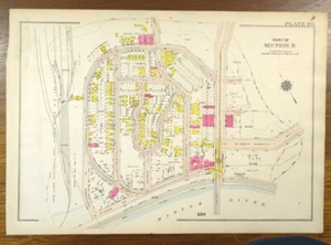 1916 MARBLE HILL MANHATTAN Map NEW YORK CITY NY ~ Old Antique Original - Picture 1 of 7