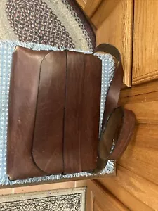 Leather Flap Bag Case Crossbody 12x10 Satchel Hand Made vtg artisan - Picture 1 of 9