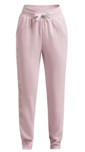 Under Armour girls Rival Fleece Joggers , Cool Pink/White , Youth X-Large - Picture 1 of 2