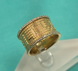 14K 585 Yellow Gold 0.25Ct Diamonds Ring US Size 6.5 9g - Picture 1 of 2