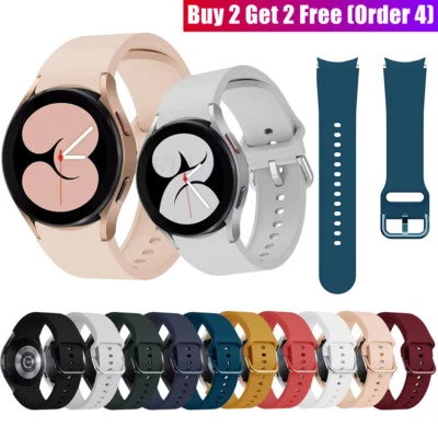 For Samsung Galaxy Watch 7/6/5/4/FE 40/44mm 5 Pro 45mm Sport Silicone Band Strap