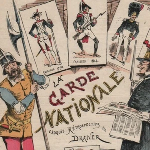 La Garde Nationale par Draner - - Gravure de presse 1883 - Picture 1 of 2
