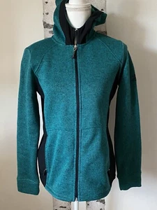 Womens ZEROXPOSUR Jasper Green Knit Fleece Performance Full Zip Jacket M - Picture 1 of 4