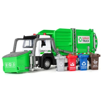 Müllwagen Spielzeug Zinklegierung Müllauto Spielzeug fur Kinder mit Licht Sound - Bild 1 von 4
