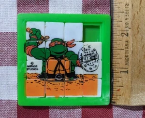 Vintage 1989 TMNT Plastic Tile Slide Puzzle Michaelangelo - Picture 1 of 4