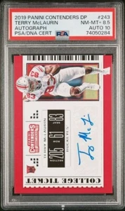 2019 Contenders Draft Picks Terry McLaurin RC Rookie Auto PSA 8.5 / Auto 10 - Picture 1 of 2