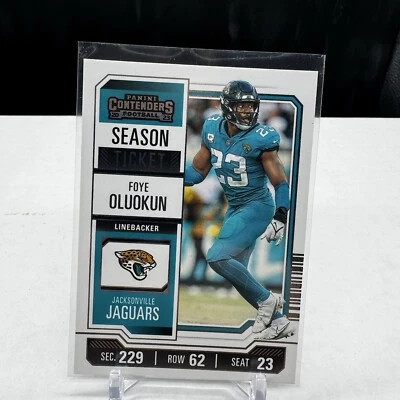2023 Panini Contenders Football Foye Oluokun #46 Season Ticket Card - Image 1 of 2