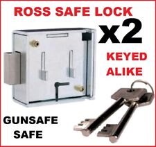 2x Ross Safe Door Lock 08952673 600al Dual Keyway up LH KA W/ Cover
