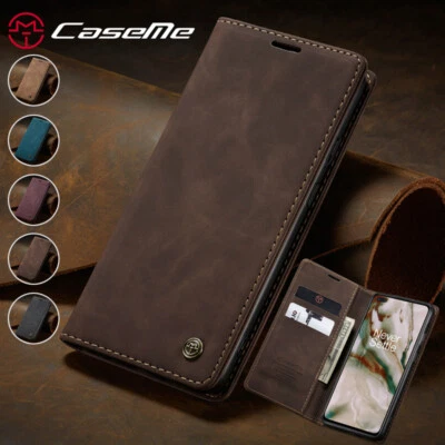 For OnePlus 7/7 Pro/8/8 Pro/8T Leather Wallet Case Card Magnetic Slim Flip Cover - Image 1 of 4