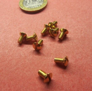 Messing Ovalkopf Maschinenschraube Schlitz M3 x 0,5 x 6 mm Länge, 100 Stück - Bild 1 von 12