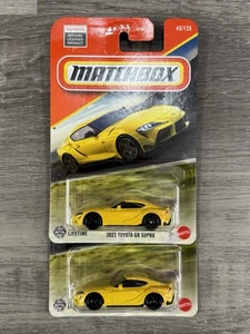 2025 Matchbox '23 Toyota GR Supra giallo auto pressofusa 43/125 NUOVO lotto di 2 - Foto 1 di 1