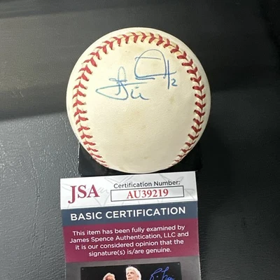 Balón de la Liga Americana firmado por Carl Everett autenticado por la JSA Foto 1 de 3