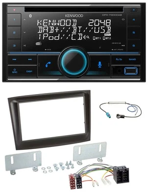 Kenwood CD 2DIN DAB USB MP3 Bluetooth Autoradio für Fiat Doblo ab 15 schwarz - Bild 1 von 4