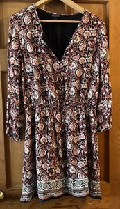 Lucky Brand Blue Red Tunic Large - Picture 1 of 5
