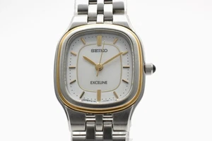 【NEAR MINT+++】SEIKO 4J41-0AA0 Exceline Vintage 1993 Silver Quartz Woman's Japan - Picture 1 of 15