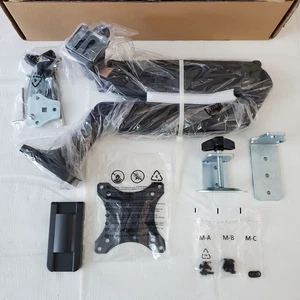 JARVIS Single BLACK Monitor Arm ED-ARM-1-BLK Complete Open Box - Afbeelding 1 van 8