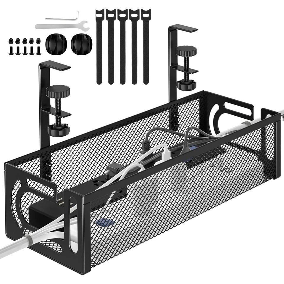 EcoSeal Cable Organise Tidy Cable Wire Management -  39cm 64cm White Black - Image 1 of 4