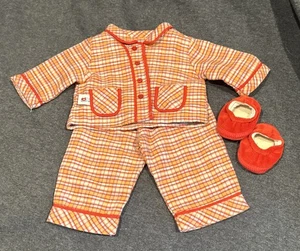 American Girl, zickiger Baby Junge perfekt karierter Schlafanzug und Hausschuhe - Bild 1 von 8