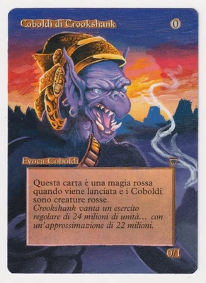 Altered Italian Crookshank Kobolds MP Legends MTG Magic Hand Painted Unique Art! - Image 1 of 2