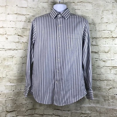  Camisa de Vestir Tommy Bahama Puño Francés Caballeros Gris Rayas Clásica Talla 15-1/2  Foto 1 de 4