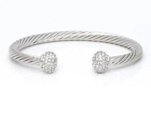 💎Touchstone Crystal Bracelet Riveria Cuff 2-1/2” Adjustable New Condition - Picture 1 of 10