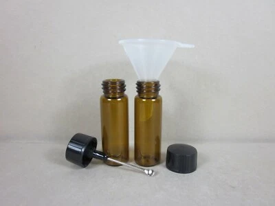 MINI Two Pocket Vials for Sweetener/Spice One Cap with Oval Spoon & White Funnel
