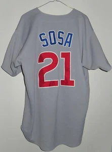 Original Russell Authentic Sammy Sosa #21 Chicago Cubs Road Grey Trikot 48 XL - Bild 1 von 5