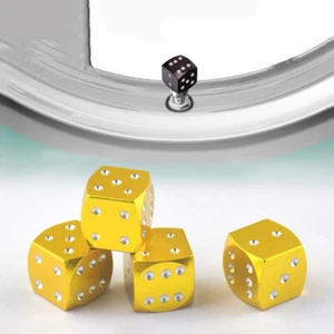 Aluminum Alloy Dice Tire Valve Caps Dustproof Car Motocycle Cube Dust Valve Caps - Picture 1 of 10