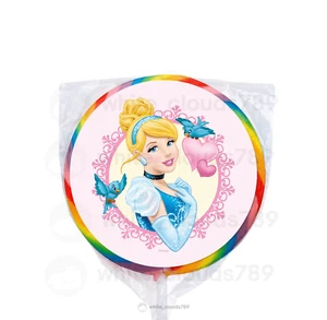 24 Princess Cinderella 1.67" Sticker Labels for Bag Party Favor Girl Birthday - Picture 1 of 4