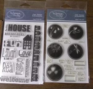 Technique Tuesday Acrylic Stamps Set of 2 NOS new sealed - Picture 1 of 3