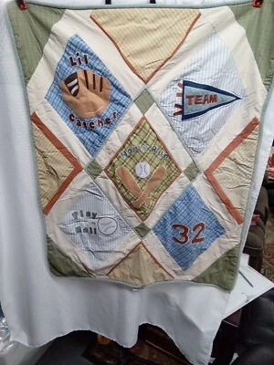 Cocalo Baby Blanket Baseball Plush Cotton Lined - Image 1 of 4