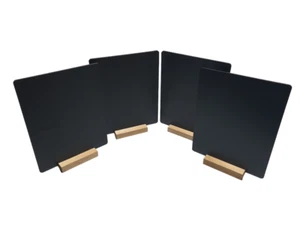 A4 x 4 TABLE TOP CHALKBOARDS BLACKBOARDS- PLUS A FREE PEN - Picture 1 of 9