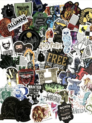 70pc Harry Potter Notebook Laptop House Magic Sigil Crest Decal Sticker Cover