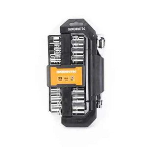 WORX 23Piece 1/4"+ 3/8"DR. Socket Set With Rotatable Rack - Picture 1 of 8
