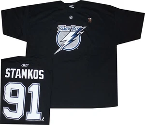 Tampa Bay Lightning Steven Stamkos Reebok Black T Shirt Oversized New 2XL - Picture 1 of 2