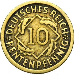 German Reich-Weimar Republic-J. 309-coin-10 Rentenpfennig 1923 G - Picture 1 of 2