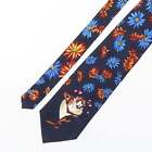Looney Tunes Mens Multicoloured Floral Polyester Pointed Tie One Size - Tasmania