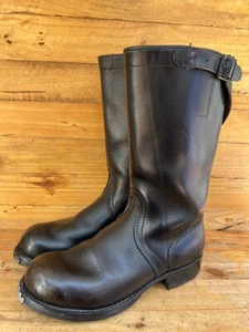 Vtg Black Germany 1960s Knobelbecher Combat/Military/Biker Boots Sz- EUR 41|US 8 - Picture 1 of 18