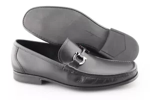 Mocassini uomo SALVATORE FERRAGAMO 'Grandioso' in pelle nera taglia US 9,5 - 2E - Foto 1 di 6