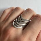 Nice Vintage Sterling Silver 925 Women's Jewelry Ring Signed 4.3 gr Size 9