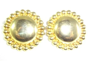 Schwer zu finden! Vintage Sarah Coventry goldfarbene Kreise Clip-On Ohrringe! - Bild 1 von 5