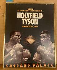 1991 Holyfield vs Tyson Heavyweight Championship Fight Boxing Poster Caesars