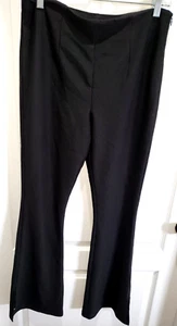 womens NEW NWOT size 8 BLACK SLACKS PANTS open slit bottom side ZIPPER - Picture 1 of 2