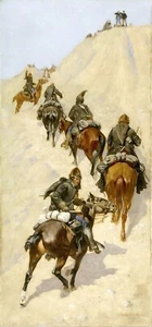Lienzo repro Scouts Climbing a Mountain de Frederic Remington Giclee - Imagen 1 de 1