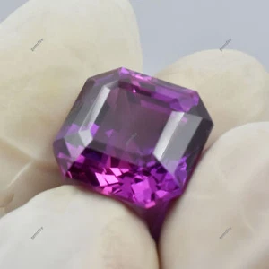 INCREÍBLE Piedra preciosa suelta de tanzanita púrpura natural corte cuadrado 13,15 quilates CERTIFICADA - Imagen 1 de 13