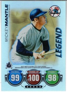 Mickey Mantle 2010 Topps Attax Battle of the Ages Foil