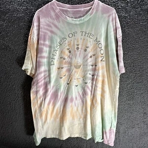 American Eagle Phases Of The Moon Soft Cotton Tie Dye T Shirt Size M(30) - Picture 1 of 14