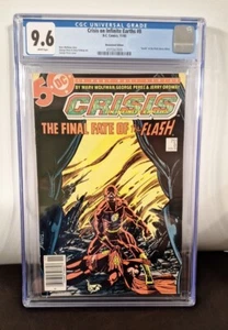 Crisis on Infinite Earths #8 CGC 9.6 (1985) Death of Flash/Barry, RARE NEWSSTAND - Picture 1 of 3