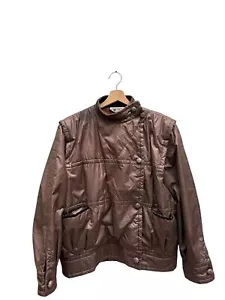 Giacca nylon marrone Courreges vintage taglia L unisex - Foto 1 di 6